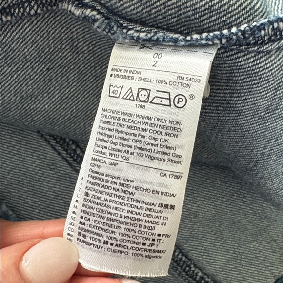 GAP Dark Blue Denim Mini Dress - Picture 4 of 4